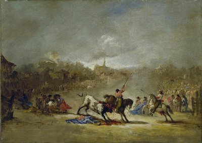 Bullfighting. Oil on Canvas by Eugenio Lucas Velázquez